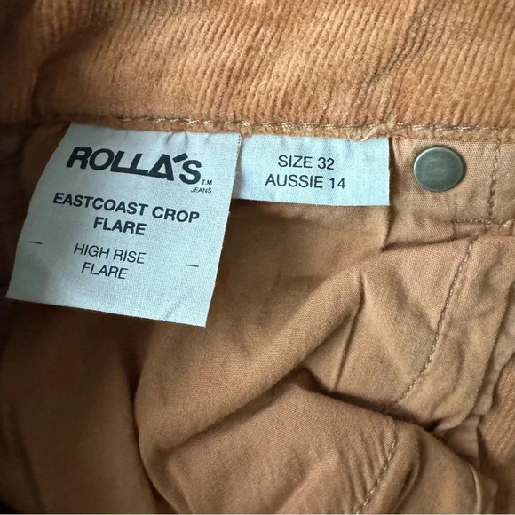 ROLLA’S EASTCOAST CROP FLARE High Rise Flare in Tan Corduroy Size 32 - Picture 11 of 14